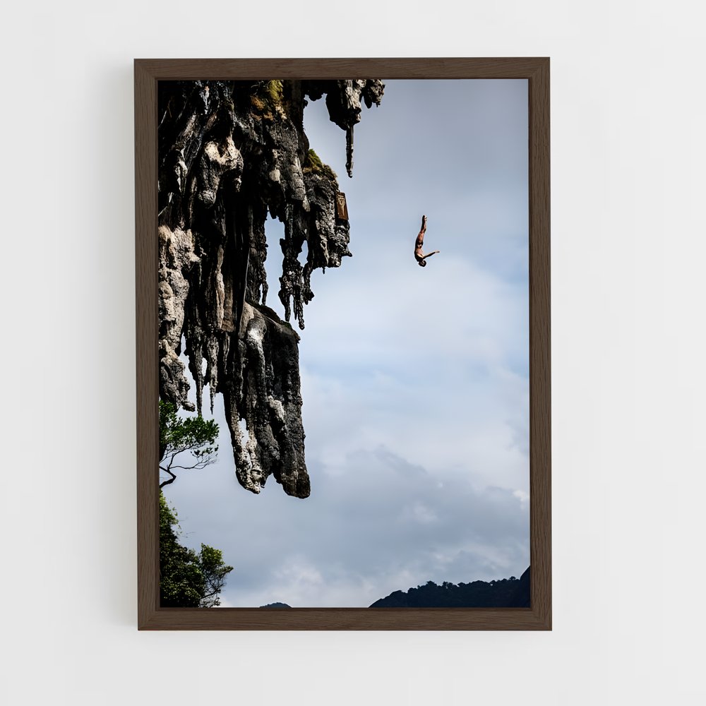 Poster L'Accroché des Cimes – affiche Plongeon de falaise (vue 5)